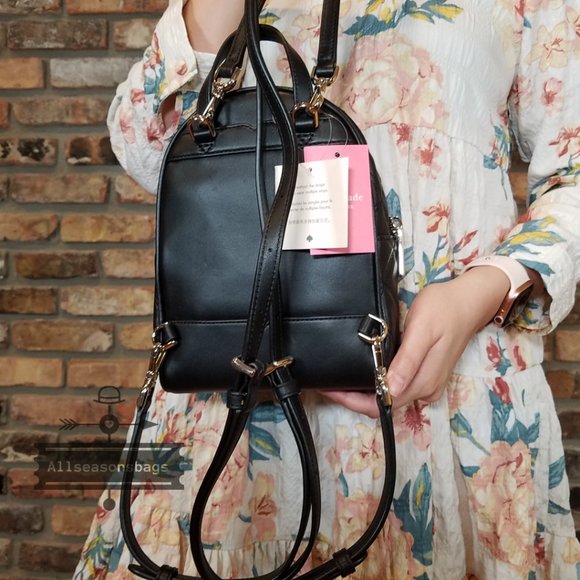 Kate Spade MINI NATALIA backpack Leather Black main image 6